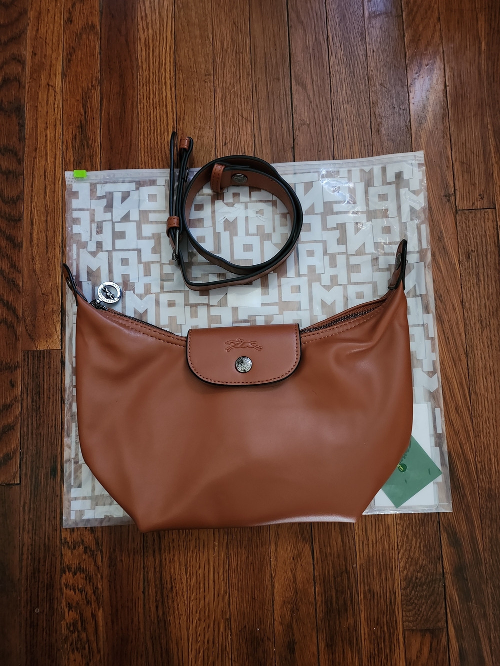 L0ngchamp Cognac Pebbled Leather Sac A Main Shoulder/hand Bag